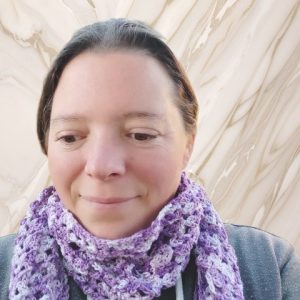 écharpe coton violette