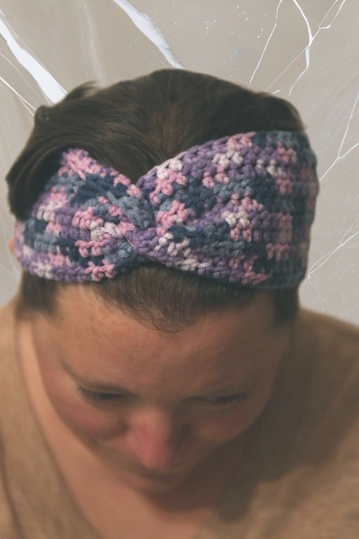 bandeau femme acrylique violet multicolore – Image 3