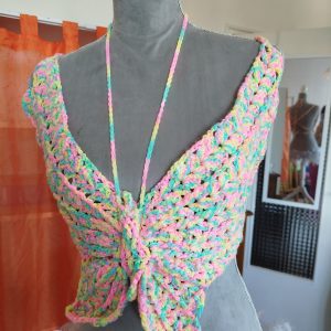 Top papillon taille 42/44 acrylique