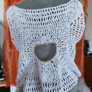 T-shirt blanc et doré taille 42/44 coton/acrylique