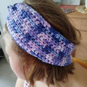 bandeau croisé violet femme