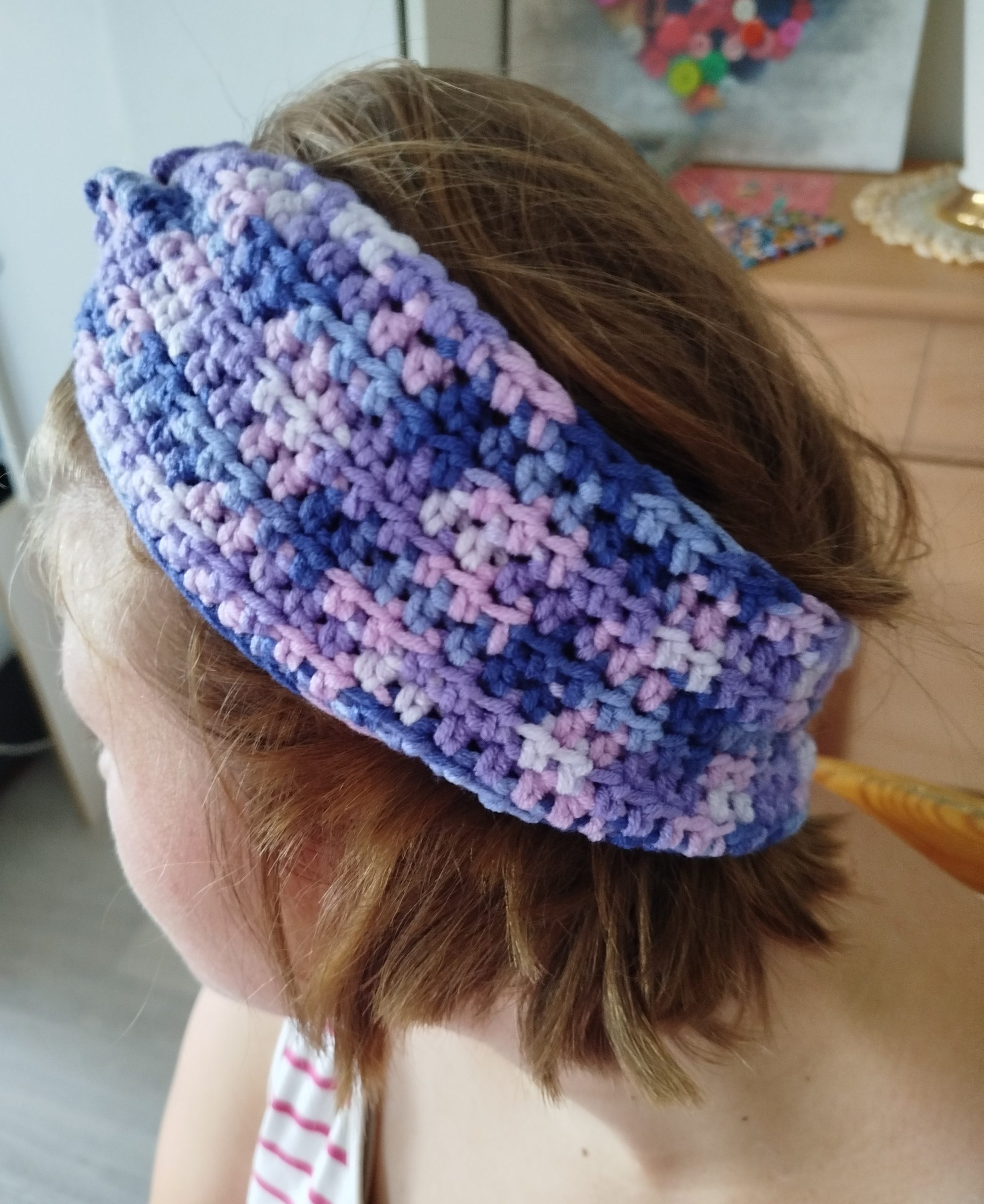 bandeau croisé violet femme