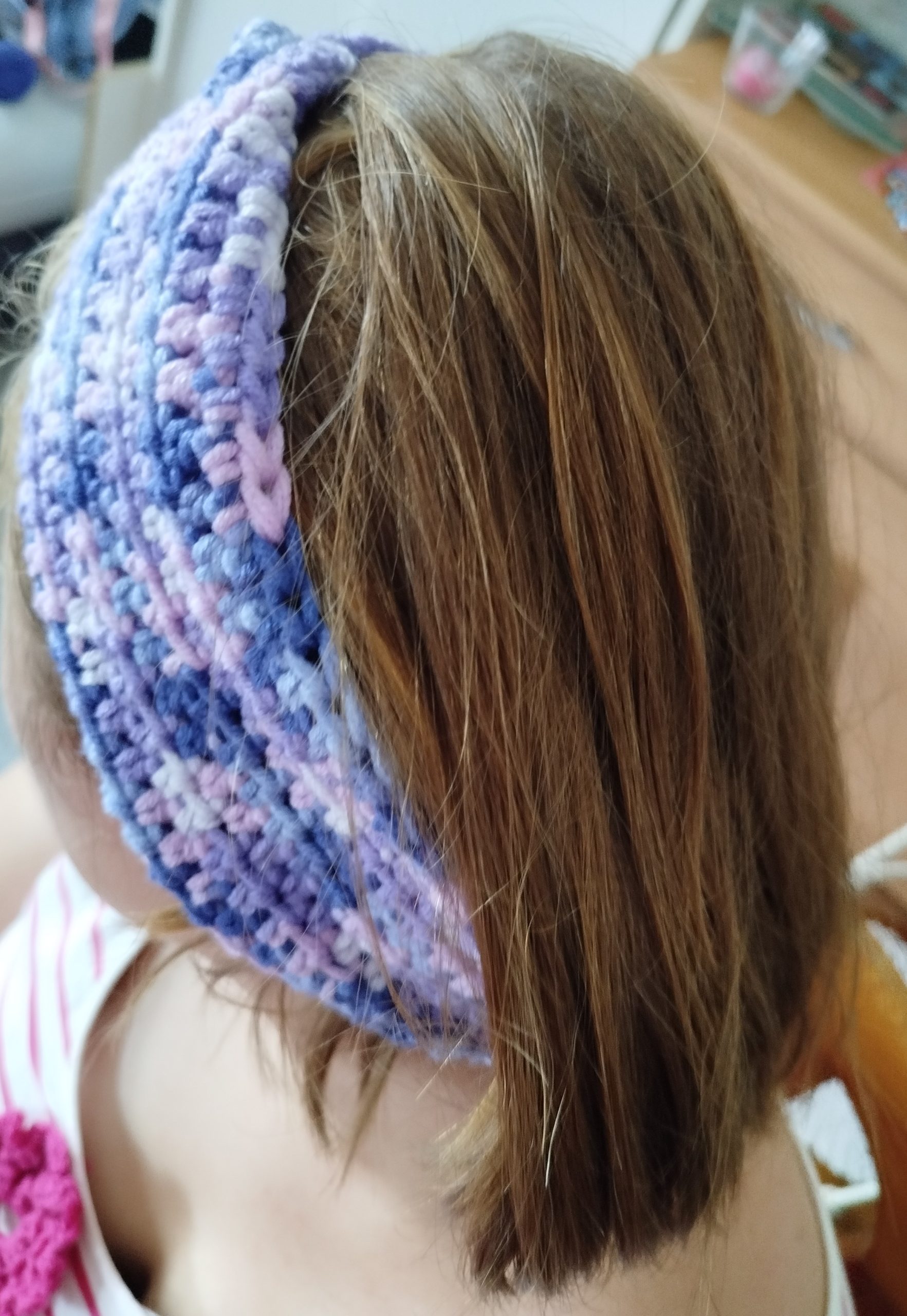 bandeau femme acrylique violet multicolore – Image 2