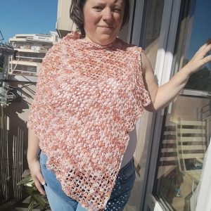 Poncho asymétrique acrylique taille 42/46