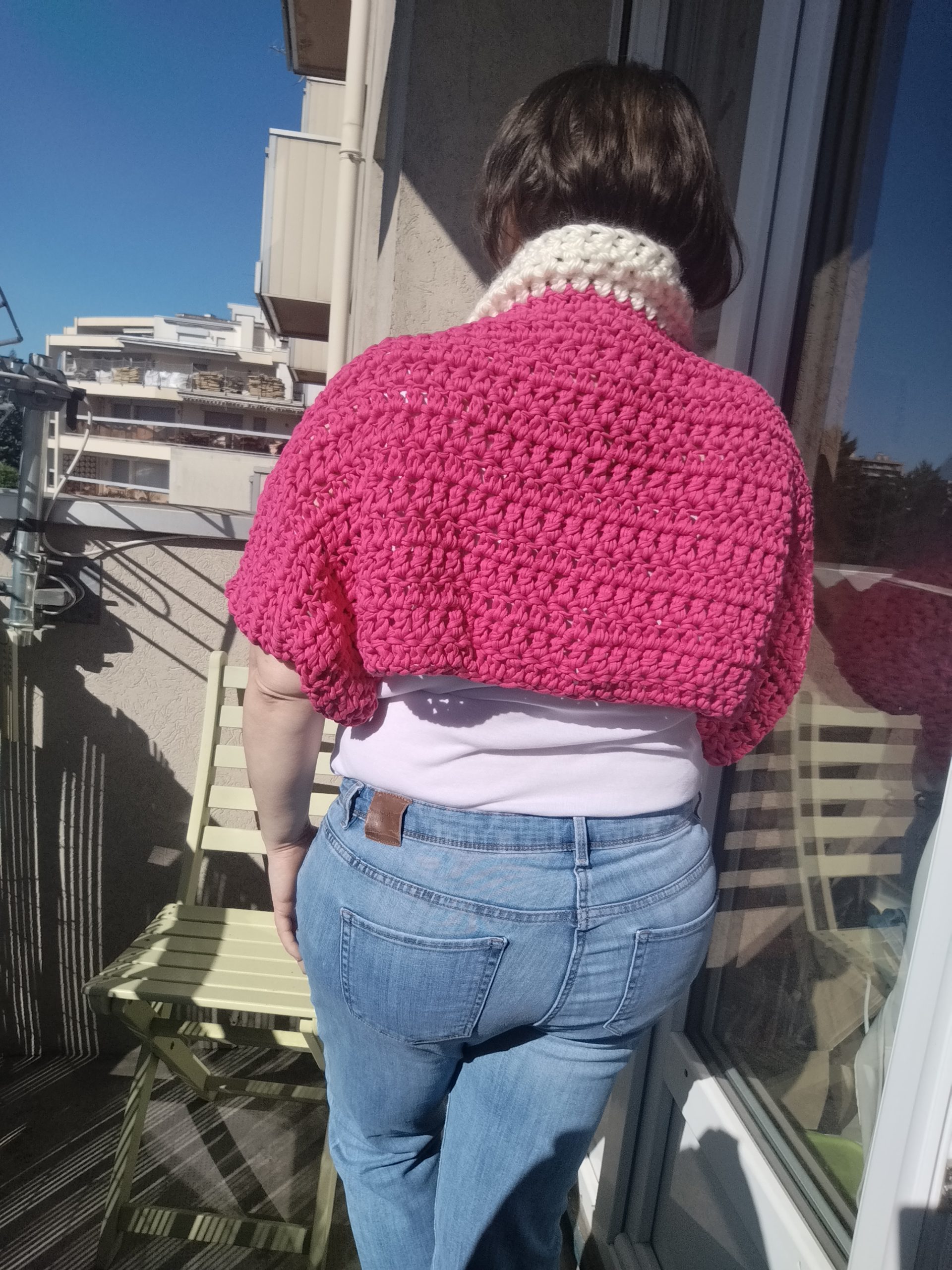 Gilet rose et crème taille 42/44 – Image 6